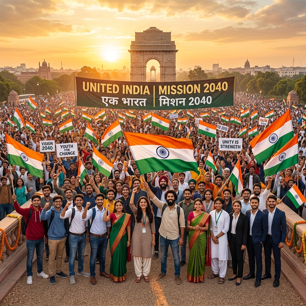 Mission India 2040 National Unity Banner