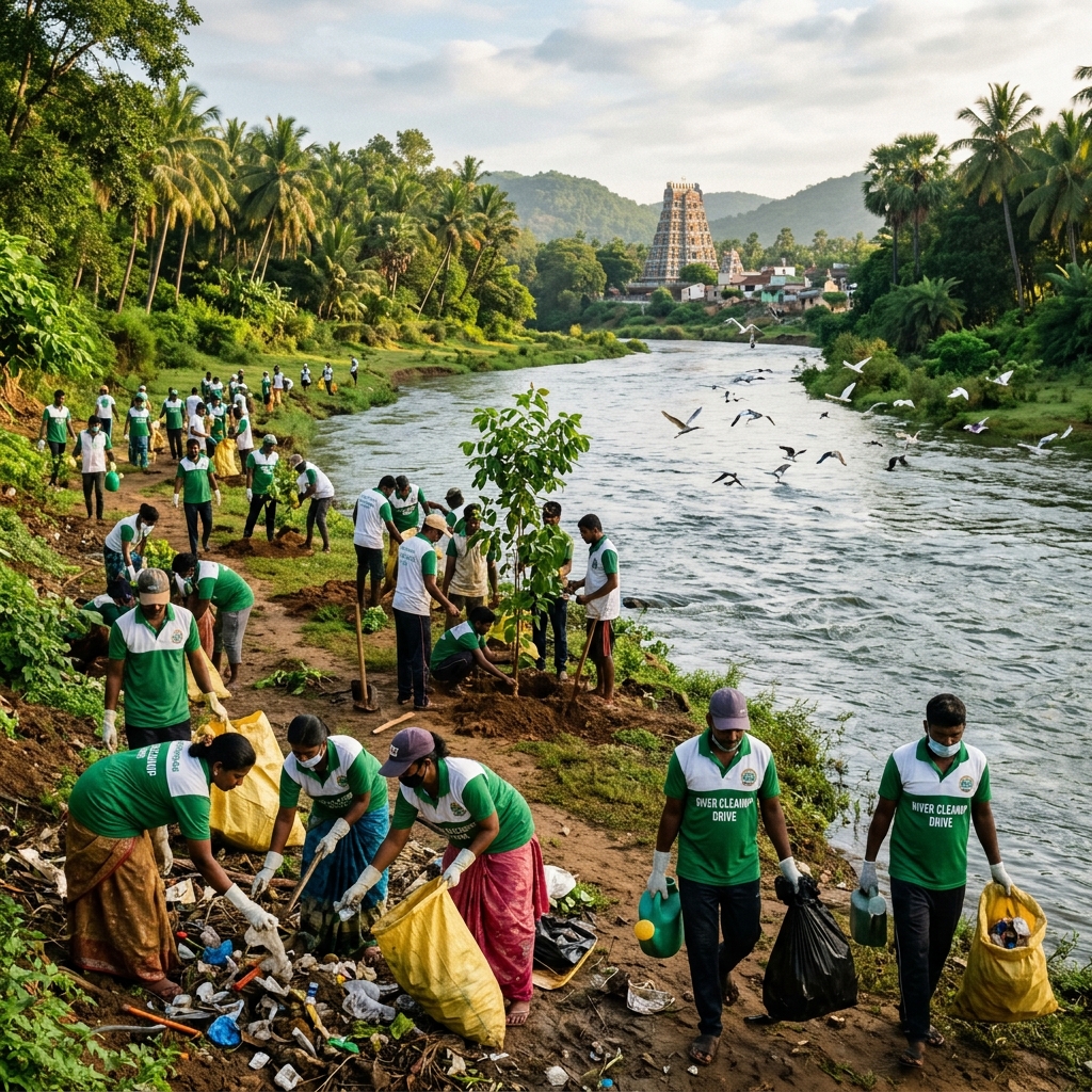 Clean Kaveri & Vaigai River Protection Drive